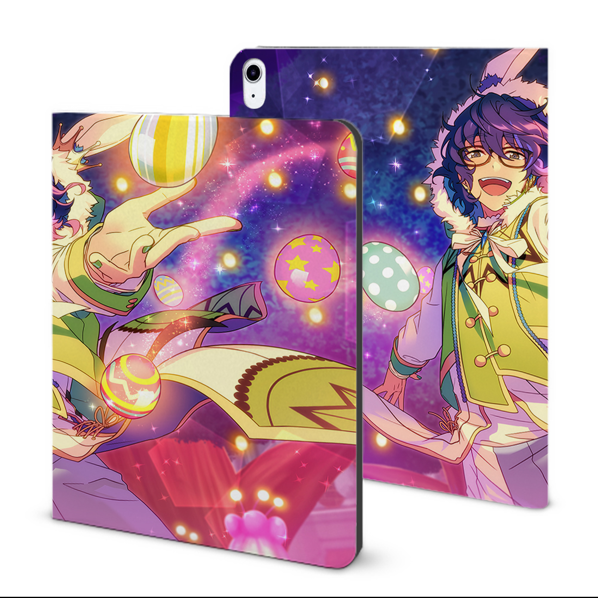 （画像用） あんさんぶるスターズ! Ensemble Stars IPad ケース ブック型 PUレザー TPU 耐衝撃 軽量 薄型 ペン収納なし 全面保護 IPad 各モデル対応